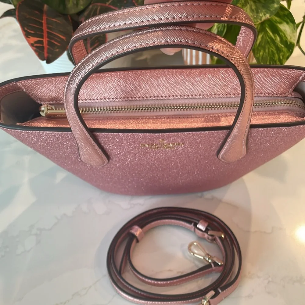 Kate Spade Glimmer Satchel W/Detachable Crossbody/Shoulder Strap, Mitten Pink. - Picture 4 of 7